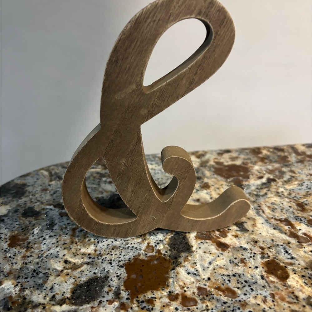 Wooden Ampersand Decor